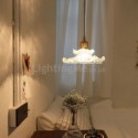 Lotus Glass Pendant Light Mini Decorative Light 1 Light Bedroom Living Room