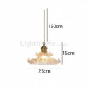 Lotus Glass Pendant Light Mini Decorative Light 1 Light Bedroom Living Room