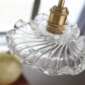 Lotus Glass Pendant Light Mini Decorative Light 1 Light Bedroom Living Room