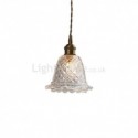 Modern Flower Glass Pendant Light 1 Light Decorative Light Fixture Bedroom Living Room