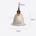 Modern Flower Glass Pendant Light 1 Light Decorative Light Fixture Bedroom Living Room