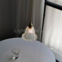 Modern Flower Glass Pendant Light 1 Light Decorative Light Fixture Bedroom Living Room