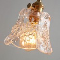 Minimalist Flower Glass Pendant Lamp Mini Decorative Light Fixture Bedroom Living Room