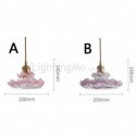 Lotus Glass Pendant Light Glass Pendant Lamp Bedroom Living Room