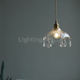 Modern Minimalist Glass Pendant Lamp Single Light Pendant Light Bedroom Living Room