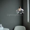 Modern Minimalist Glass Pendant Lamp Single Light Pendant Light Bedroom Living Room