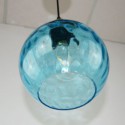 Contemporary Glass Pendant Light Round Water Pattern Glass Pendant Lamp Bedroom Living Room