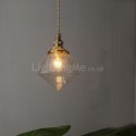 1 Light Diamond Glass Pendant Light Bubble Glass Light Fixture Bedroom living Room