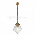 1 Light Diamond Glass Pendant Light Bubble Glass Light Fixture Bedroom living Room