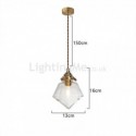 1 Light Diamond Glass Pendant Light Bubble Glass Light Fixture Bedroom living Room