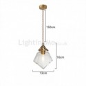 1 Light Diamond Glass Pendant Light Bubble Glass Light Fixture Bedroom living Room