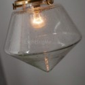1 Light Diamond Glass Pendant Light Bubble Glass Light Fixture Bedroom living Room