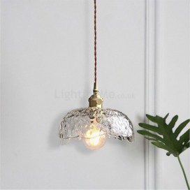 Irregular Brass Glass Pendant Light Hammer Glass Ceiling Light Bedroom Living Room