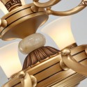 6 Light Retro Traditional Zinc Alloy Luxury Chandelier with Glass Shade