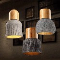 Retro / Vintage Wood Cement Pendant Light