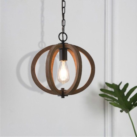 Retro Style Wood Pendant Light Kitchen Island Ideas Living Room Light Fitting