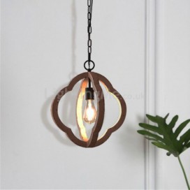 Vintage Style Wood Pendant Light Kitchen Island Ideas Living Room Light Fitting