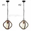 Vintage Style Wood Pendant Light Kitchen Island Ideas Living Room Light Fitting