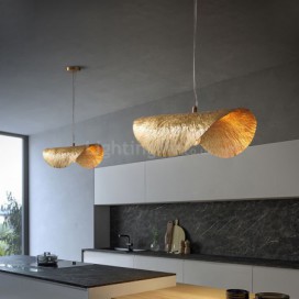 Modern Minimalist Brass Pendant Light Lotus Leaf Pendant Light Living Room Bedroom