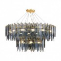 Modern Round Glass Pendant Light Elegant Glass Chandelier Living Room Bedroom