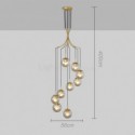 Magic Beans Long Pendant Light Nordic Loft Style Cluster Pendant Light Living Room Office