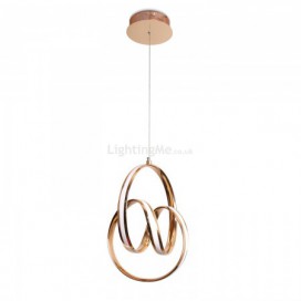 Modern Minimalist Pendant Lamp Unique Circular Twist Light Fixture Living Room Kitchen Island