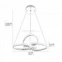 Modern Acrylic Pendant Lamp Heart Twist Light Fixture Bedroom Living Room
