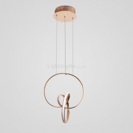 Modern Minimalist Pendant Lamp Unique Twist Light Fixture Living Room Bedroom