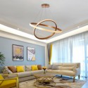 Minimalist Pendant Lamp Acrylic Double Rings Light Fixture Bedroom Living Room