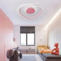 Modern Simple Flush Mount Heart Shaped Ceiling Light Bedroom Living Room