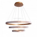 Minimalist Pendant Lamp Acrylic Triple Rings Light Fixture Bedroom Living Room