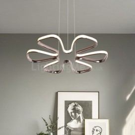 Modern Minimalist Pendant Lamp Acrylic Petal Shaped Light Fixture Bedroom Living Room