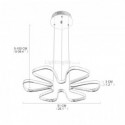 Modern Minimalist Pendant Lamp Acrylic Petal Shaped Light Fixture Bedroom Living Room