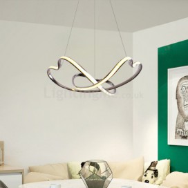 Minimalist Pendant Lamp Unique Acrylic Twist Light Fixture Bedroom Living Room