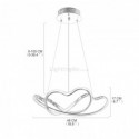 Minimalist Pendant Lamp Unique Acrylic Twist Light Fixture Bedroom Living Room
