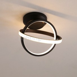 Modern Flush Mount Acrylic Crossed Ring Ceiling Light Entrance Hallway