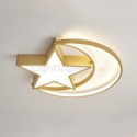 Moon Star Flush Mount Simple Acrylic Ceiling Light Bedroom Kids Room