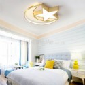 Moon Star Flush Mount Simple Acrylic Ceiling Light Bedroom Kids Room