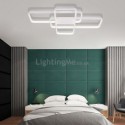 Modern Minimalist Flush Mount Triple Rectangle Layer Ceiling Light Bedroom Office