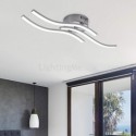 Modern Simple Flush Mount Acrylic Wave Shaped Ceiling Light Bedroom Hallway