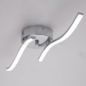 Modern Simple Flush Mount Acrylic Wave Shaped Ceiling Light Bedroom Hallway