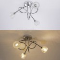 Minimalist Glass Flush Mount 3 Light Ceiling Light Bedroom Living Room