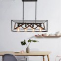 Industrial Iron Ceiling Light Vintage 4 Lights Pendant Lamp Living Room Dining Room