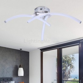 Simple Flush Mount Arc-Shaped Acrylic Cross Ceiling Light Bedroom Hallway