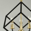 Modern Simple Iron Pendant Lamp Geometric Rubik's Cube Pendant Light Living Room Dining Room