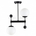 Modern Glass Ball Pendant Lamp Simple Double Lights Living Room Study