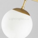 Modern Glass Ball Pendant Lamp Simple Double Lights Living Room Study