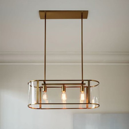3 Lights Modern Acrylic Pendant Lamp Iron Ceiling Light Living Room Kitchen