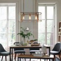 3 Lights Modern Acrylic Pendant Lamp Iron Ceiling Light Living Room Kitchen