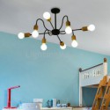 Contemporary Creative Iron Pendant Light Spider Chandelier Living Room Bedroom